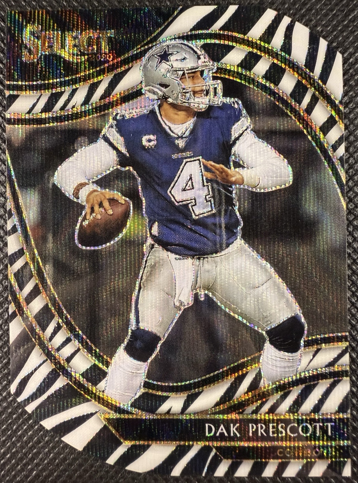 2020 Panini Select Dak Prescott Zebra Field Level Die Cut Prizm SSP #309 Dallas