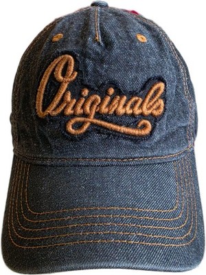 Jack & Jones Originals Denim Baseball Cap Adjustable Hat Black Iris Blue GUC