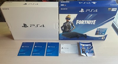 PlayStation 4 Slim 1 TB Fortnite Neo Versa Edition PS4 RETAIL BOX & INSERTS ONLY