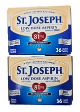 St. Joseph Aspirin Low Dose 81mg Enteric Coated 36 count ( 2 pack ) __