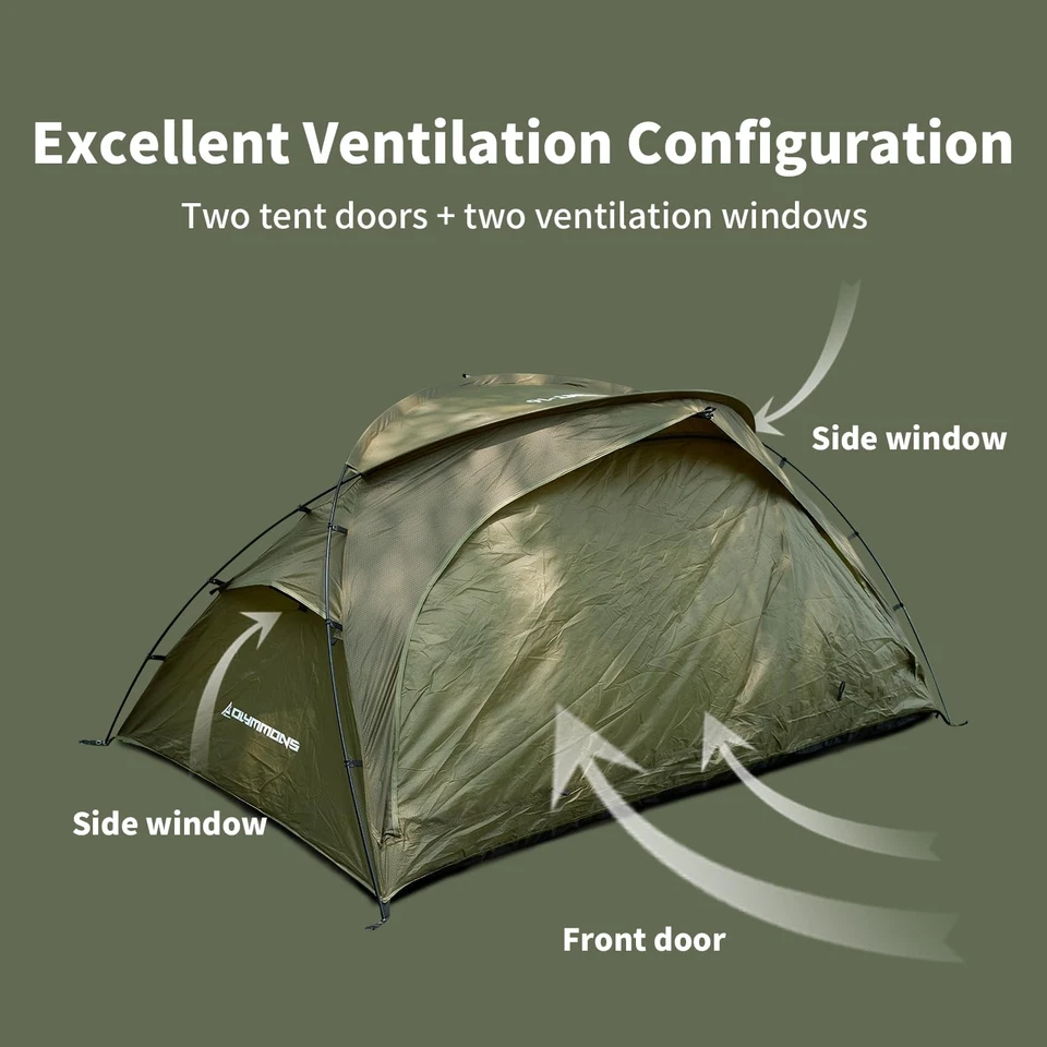 Tienda de campaña para mochileros 1-2 personas impermeable, ultraligera portátil Hiki... Foto 3 de 4