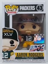Funko POP Football Aaron Rodgers 43 Green Bay Packers Super Bowl NFL DAMAGED BOX