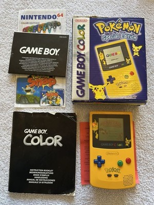 Original Pokemon Pikachu Special Edition Boxed Game Boy Color Konsole Selten!