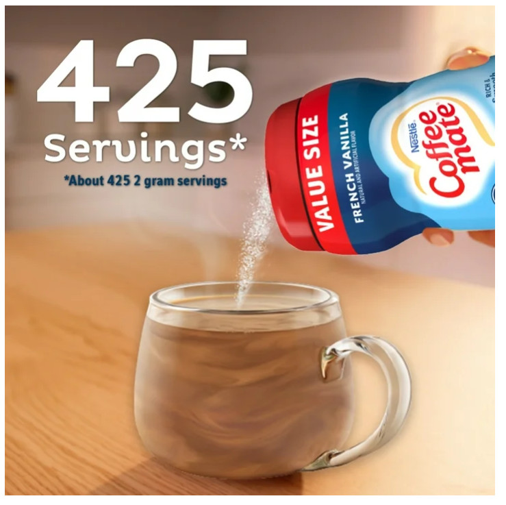 Nestle Coffee mate French Vanilla Powder Coffee Creamer, 30 oz