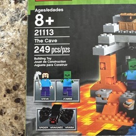Lego Set 21113 Minecraft The Cave Retired New in Open Box Manual included