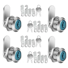 Mailbox Lock Set with 4 Plates - 16mm Security Cam and Lever Locks