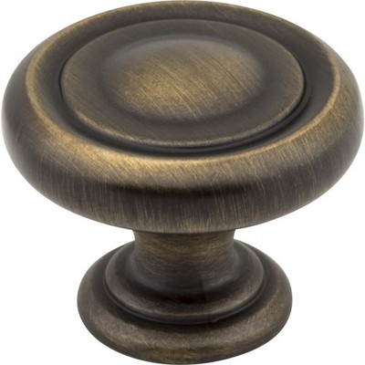 Jeffrey Alexander 117ABSB 1-1/4'' Antique Brushed Satin Brass Bremen Cabinet Knob