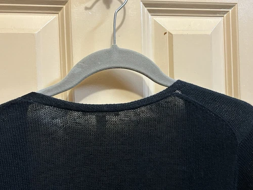 Cárdigan de algodón orgánico negro tejido plumero suéter vestido Eileen Fisher 2X 1X XL - Imagen 6 de 9