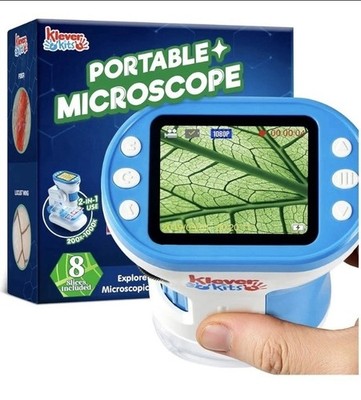 1000X Handheld Microscope for Kids, 4K 2.4'' Screen Digital Kids Microscopes