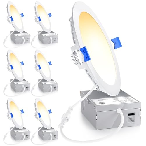 ВСТРАИВАЕМЫЙ СВЕТОДИОДНЫЙ СВЕТИЛЬНИК ENSENIOR 6 PACK С ДИАГОНАЛЬЮ 6 ДЮЙМОВ - ETL FCC и IC - БЕЛЫЙ 11290₽