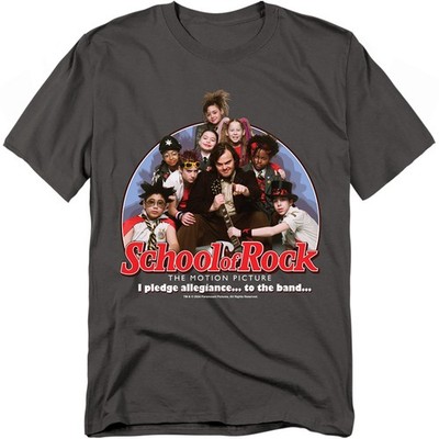 School Of Rock I Pledge Allegiance T-Shirt Kurzarm Unisex Erwachsene Grau