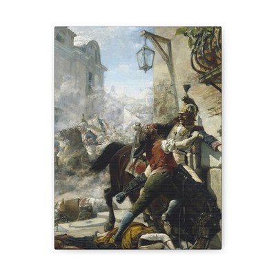 Eugenio Dumont - Malasaña & Daughter Fighting the French - Canvas Wall Art