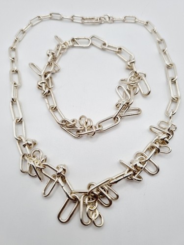 Links of London Signature bracelet paperclip charm sterling silver RARE - Picture 9 of 13