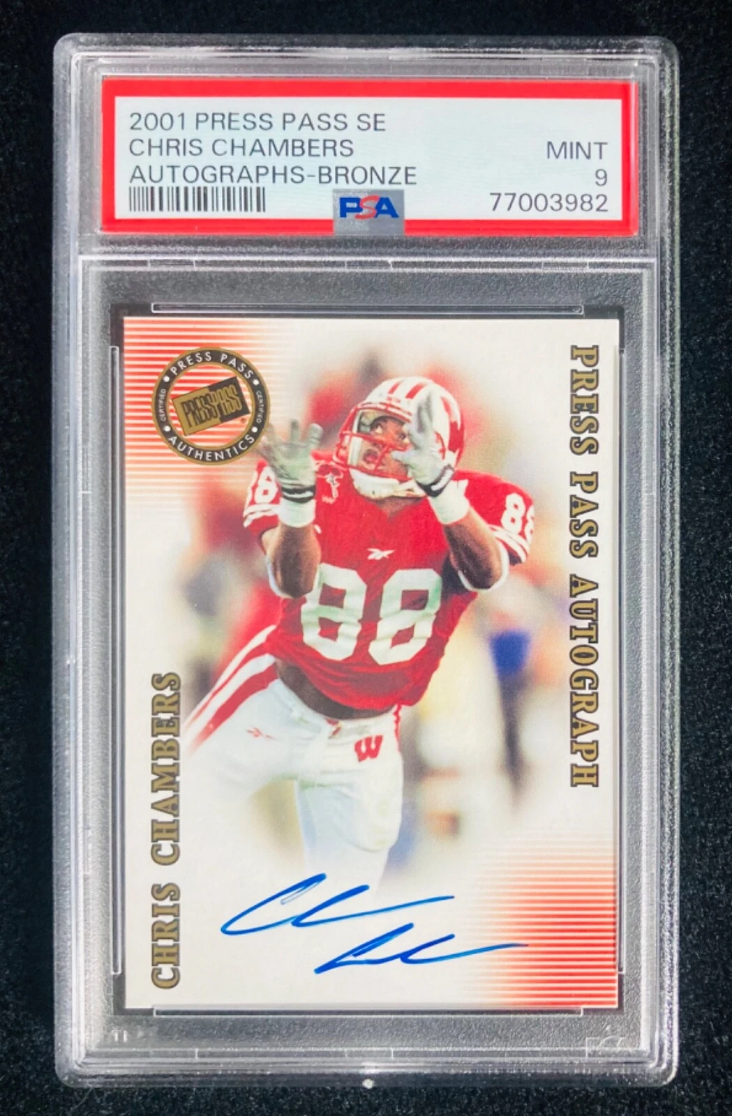 Chris Chambers Press Pass Se Autographs # Bronze