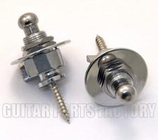 AP-0680-010 Quality Chrome S-Style Strap Locks  Buttons Fit Schaller