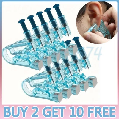 Effective Ear Piercing Gun Stud Earrings Set Home DIY Piercer Kit- Buy 2 Get 12