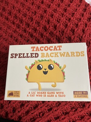 Tacocat Spelled Backwards - A Lil' Board Game with a Cat Who is also a Taco!