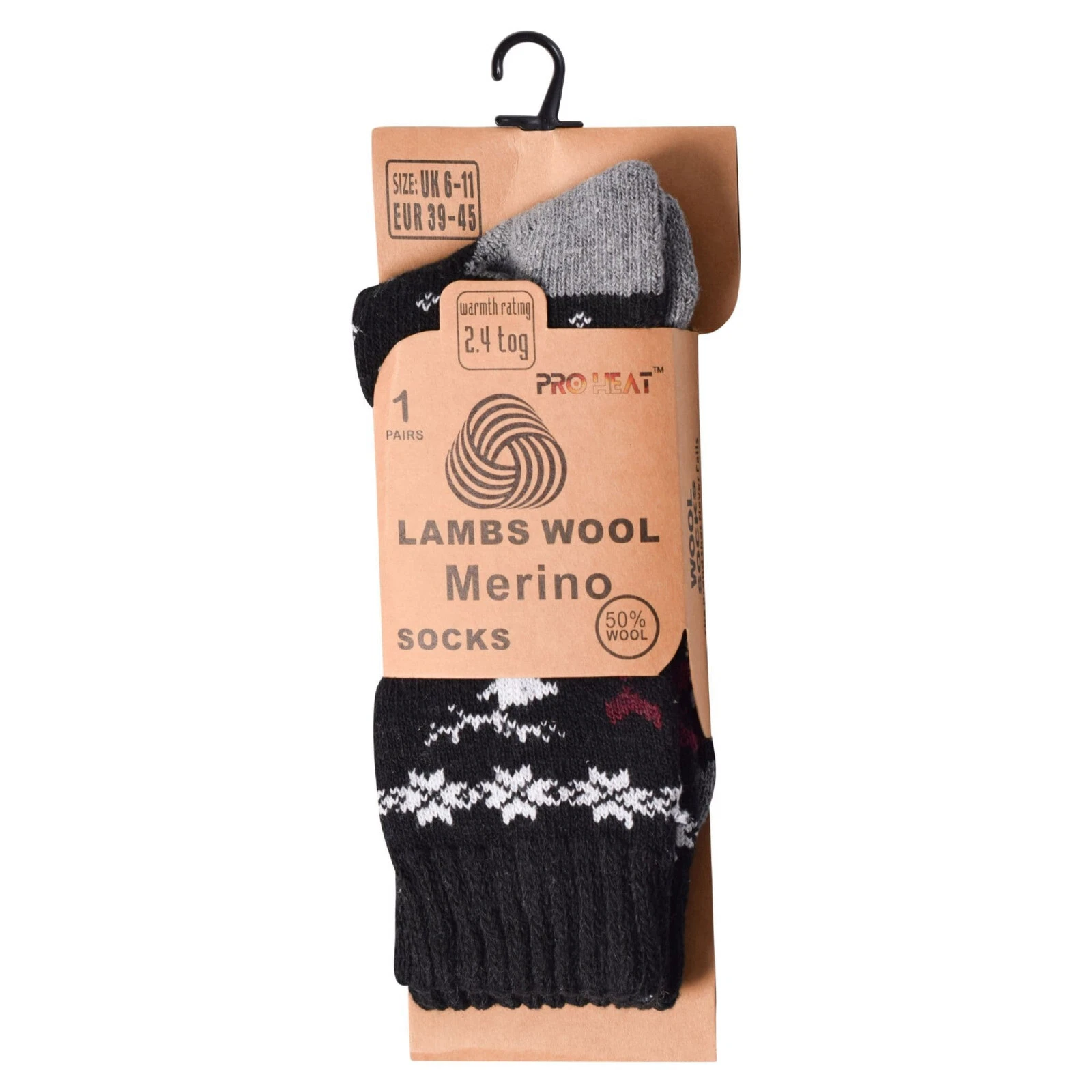 Men's Merino Wool Socks Outdoor Walking Work Boot thermal Socks Soft Wear 6-11