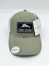 Tommy Bahama Mesh Trucker Hat Snapback Adjustable Green White Black Tip Your Cap