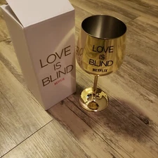 Love Is Blind Golden Goblet (Gold Wine Glasses, Netflix)