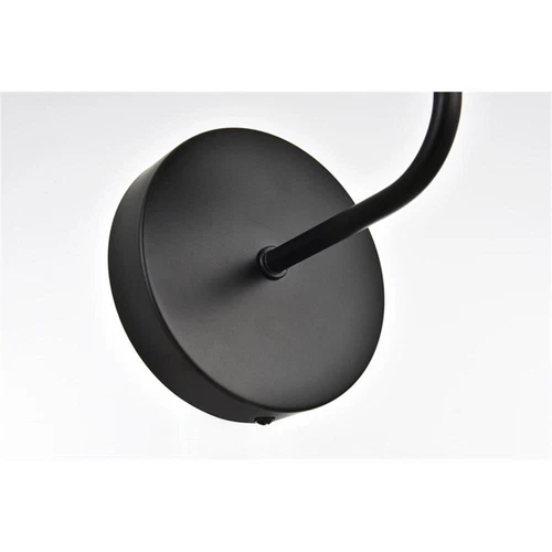 Living District Genesis 1-Light Iron & Glass Bath Sconce in Black/Clear - Picture 6 of 6