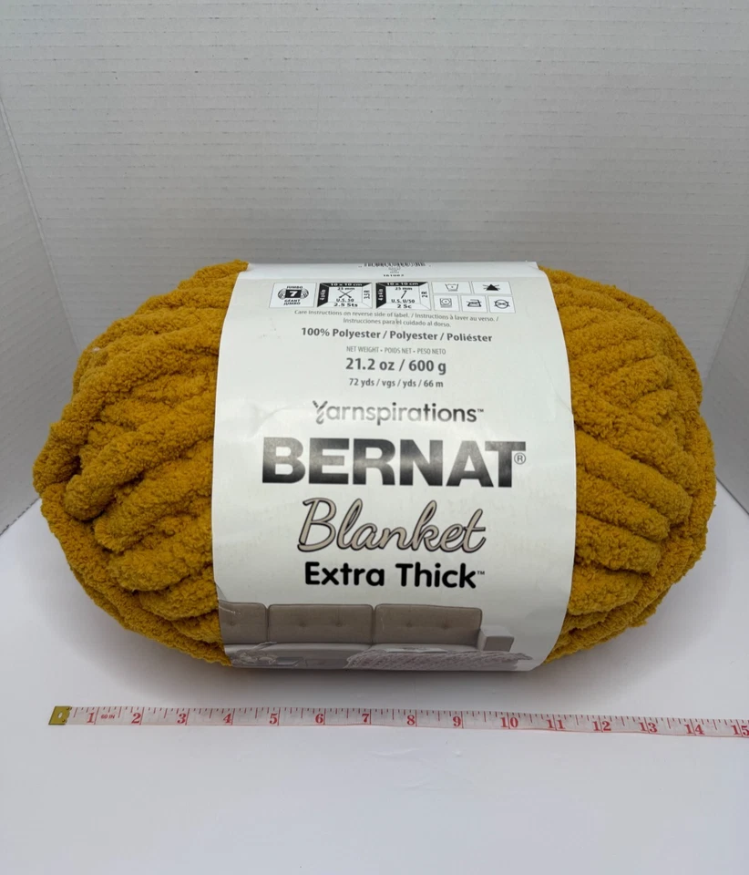 Manta Bernat Hilo Extra Grueso 72yd 21.2oz Jumbo 7 - Dorado / Lote # 501303 Foto 4 de 4