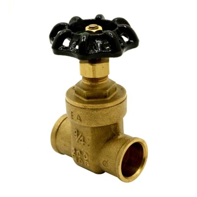 Thrifco 6418013 1/2 Inch CXC Brass Gate Valve - No Lead
