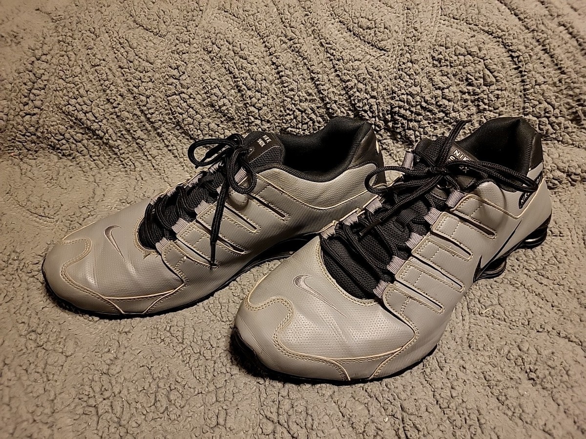 Nike Shox NZ Mens 13 Gray \u0026 Black Athletic Sneakers/ Running Shoes #378341-005 | eBay UK