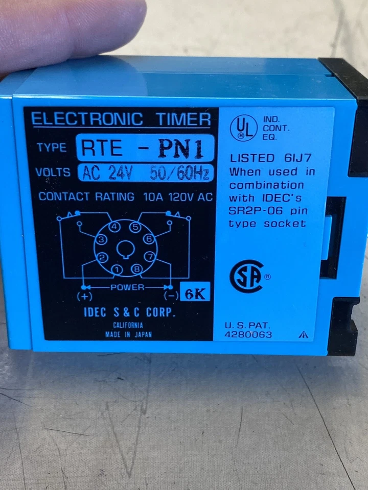РЕЛЕ СИНХРОНИЗАЦИИ IDEC RTE-PN1 120 В ПЕРЕМЕННОГО ТОКА 120 В ПЕРЕМЕННОГО ТОКА 8 КОНТАКТОВ 1 СЕК 10 МИН - Изображение 2 из 4