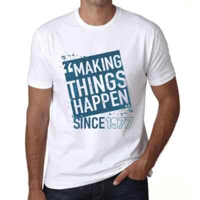 Herren Grafik T-Shirt Wir bewegen etwas seit 1977   Making Things Happen Since