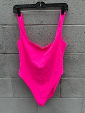Mara Hoffman Idalia One Piece Bathing Suit Neon Pink Large New