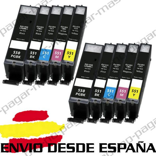 10 CARTUCHOS DE TINTA COMPATIBLES NonOem PARA CANON PIXMA MG6450 MG5550  MX725 | eBay