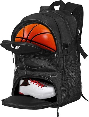 WOLT Basketball Backpack Large Sports Bag with shoe storage Gym Daily Bag - New