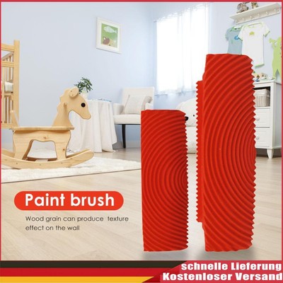 2pcs Household Wall Decorative Paint Roller Brush Wall Texture Art Painting Tool