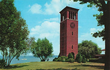 Postcard Chautauqua, New York: Miller Bell Tower, on Chautauqua Lake