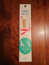 KA Double Point High Quality Knitting Needles Bamboo US0 6" 2.00mm 15cm