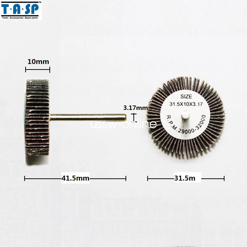 For Dremel Flap Wheel Sanding Disc 9PC 31.5x10x3.17mm Grit 80 - Image 3 of 4