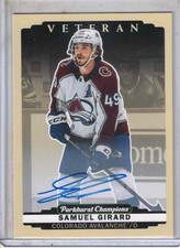 2023-24 UD Parkhurst Champions hockey Samuel Girard Veteran auto card AVALANCHE