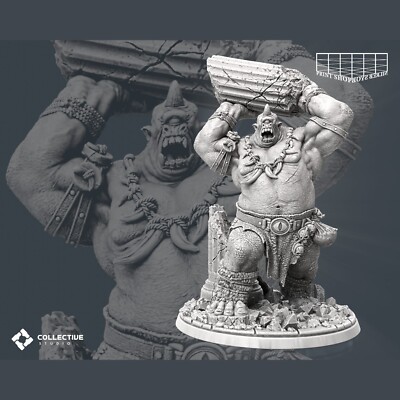 Einäugiger Riese Miniatur Cyclops Figur für TTRPG wie D&D 5e Pathfinder DSA 32mm