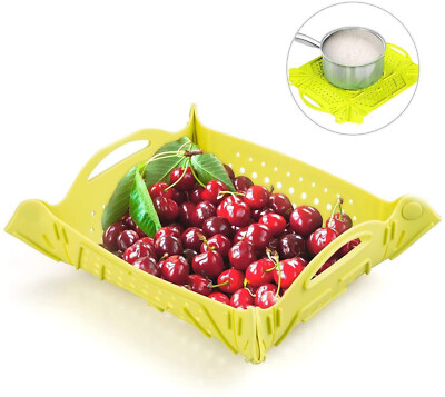 Topfuntersetzer Obstschale Korb 2 in 1 Silikon Untersetzer Topf Obst Korb