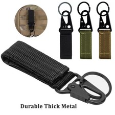 Tactical Belt Keeper Gear Clip Nylon Key Ring Holder Military Utility Molle Hook