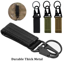 Tactical Belt Keeper Gear Clip Nylon Key Ring Holder Military Utility Molle Hook