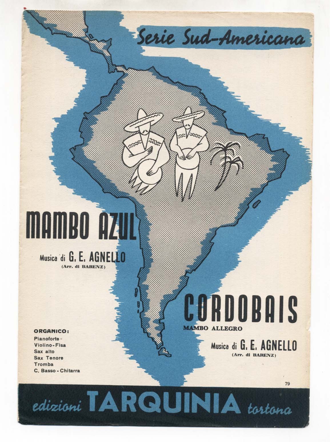Spartito MAMBO AZUL - CORDOBAIS G.E. Agnello 1957 Serie Sud americana