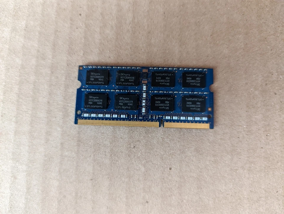 4GB 2RX8 DDR3 MEMORY PC3L-12800S-11-12-F3 SK HYNIX NOTEBOOK MEMORY HMT3 N1-3(6) - Image 2 of 3