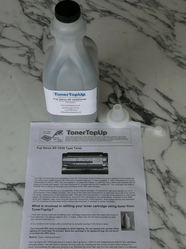 Toner Refill Bottle Xerox XP15 XP20 4215 4520 8812 4220 113R110 106R53 106R55 - Image 2 of 2