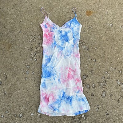 dannijo tie dye silk slip dress Multi Tie Dye Mini Slip Dress