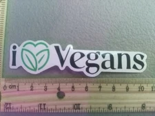 SALE New I Love Vegans Heart Plant Animals Vegan Vinyl Decal Sticker Car Truck n