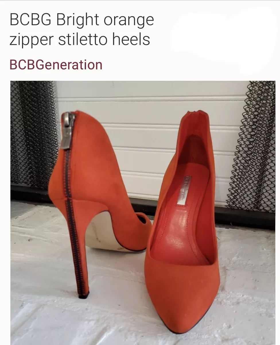 Bright Orange Patent Strappy Stiletto Heel Sandals | New Look