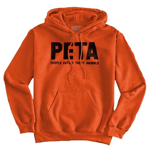Funny Humor People Eating Tasty Animals Joke Hoodie Hooded Sweatshirt Men Women - Picture 3 of 18