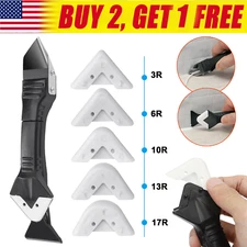 3 In1 Silicone-Remover Caulk Finisher Sealant Smooth Scraper Grout Kit Tools USA